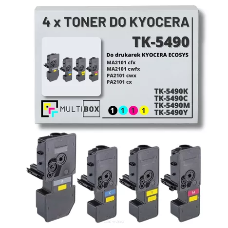 4-PAK Multibox Toner do KYOCERA TK5490  ECOSYS MA2101 PA2101 2.8K/3x2.4K CMYK zamiennik