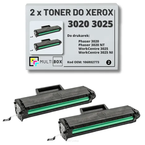 2-pak Toner do XEROX 3020 3025 106R02773 1.5K Multibox zamiennik