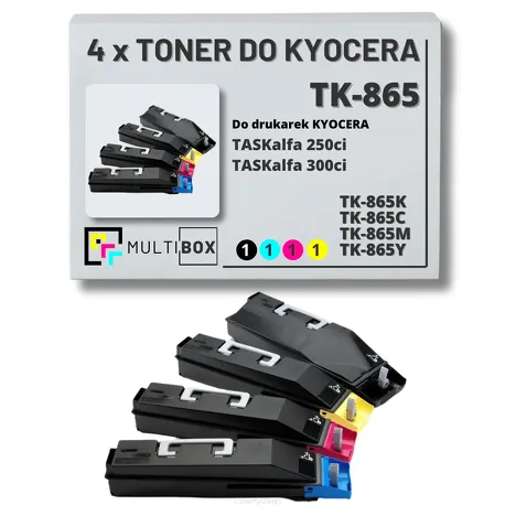 4-PAK Multibox Toner do KYOCERA TK865 TASKALFA 250 300 20,0K/3x12,0K CMYK zamiennik
