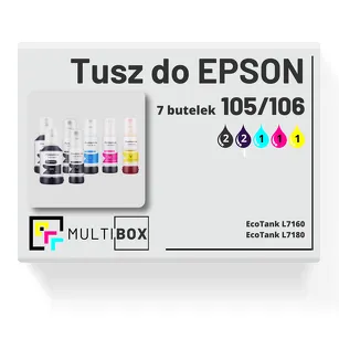 7-PAK Multibox Tusz do EPSON 105 106 T00Q1 T00R1 T00R2 T00R3 T00R4 cyan / magenta / yellow / black / photo black zamiennik