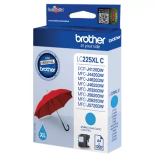 BROTHER tusz LC225XLC oryginalny cyan 1200 stron