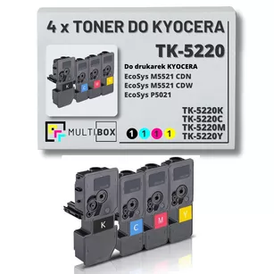 4-pak Toner do KYOCERA TK5220 ECOSYS M5521 P5021 4x1,2K CMYK Multibox zamiennik