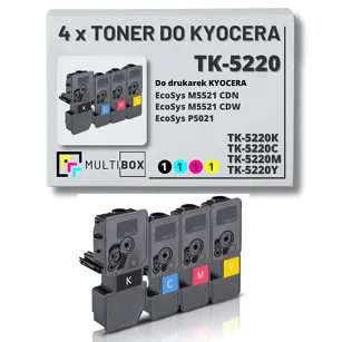4-PAK Multibox Toner do KYOCERA TK5220 ECOSYS M5521 P5021 4x1,2K CMYK zamiennik