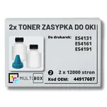 2-PAK Multibox Tonery zasypki do OKI ES4131 ES4161 ES4191 44917607 2x12,0K - 2