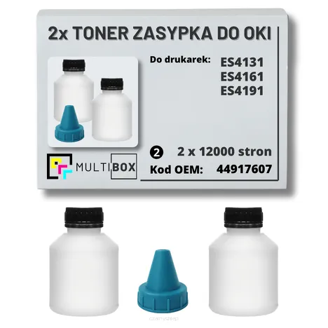 2-PAK Multibox Tonery zasypki do OKI ES4131 ES4161 ES4191 44917607 2x12,0K