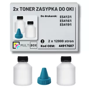 2-pak zestaw tonery zasypki do OKI ES4131 ES4161 ES4191 44917607 2x12,0K Multibox