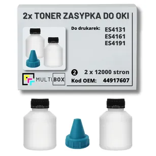 2-PAK Multibox Tonery zasypki do OKI ES4131 ES4161 ES4191 44917607 2x12,0K