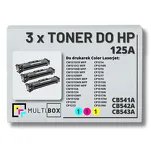 3-PAK Multibox Toner do HP 125A CMY CB541A CB542A CB543A zamiennik - 2
