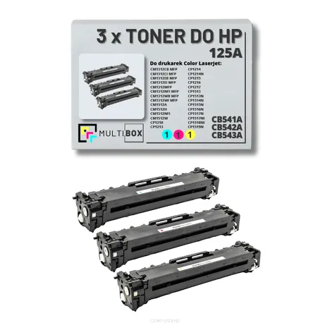 3-PAK Multibox Toner do HP 125A CMY CB541A CB542A CB543A zamiennik