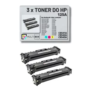 Toner do HP 125A 3-pak CMY CB541A CB542A CB543A zamiennik Multibox