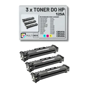 3-PAK Multibox Toner do HP 125A CMY CB541A CB542A CB543A zamiennik
