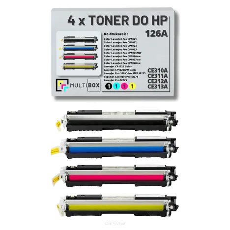 Toner do HP 126A 4-pak CMYK CE310A CE311A CE312A CE313A zamiennik Multibox