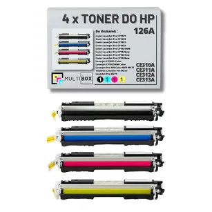 4-PAK Multibox Toner do HP 126A CMYK CE310A CE311A CE312A CE313A zamiennik