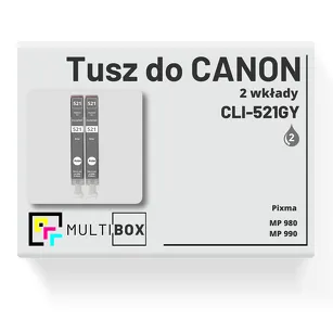2-PAK Multibox Tusz do CANON CLI521GY grey zamiennik