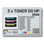 3-PAK Multibox Toner do HP 304A CMY CC531A CC532A CC533A zamiennik - 2