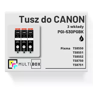 Tusz do CANON PGI530PGBK 3-pak black zamiennik Multibox