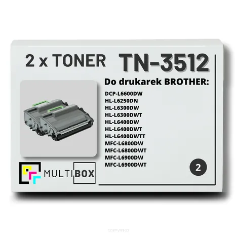 2-PAK Multibox Toner do BROTHER TN3512 zamiennik