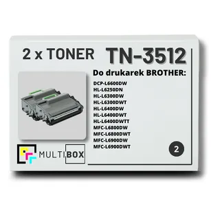 2-PAK Multibox Toner do BROTHER TN3512 zamiennik