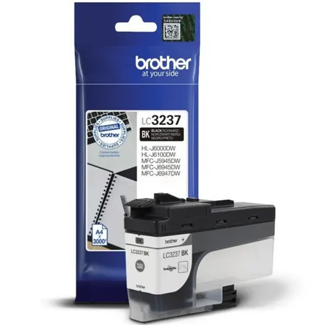 BROTHER tusz LC-3237BK oryginalny czarny 3000 stron