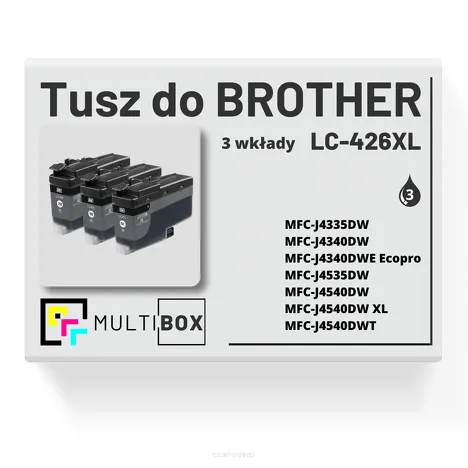 Tusz do BROTHER LC-426XLBK 3-pak black zamiennik Multibox