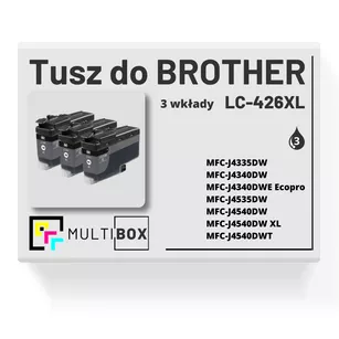 Tusz do BROTHER LC426XLBK 3-pak black zamiennik Multibox