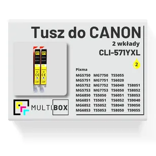 Tusz do CANON CLI-571YXL 2-pak yellow zamiennik Multibox