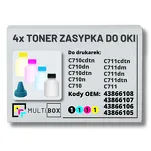 4-PAK Multibox Tonery zasypki do OKI C710 C711 4x11,5K - 2