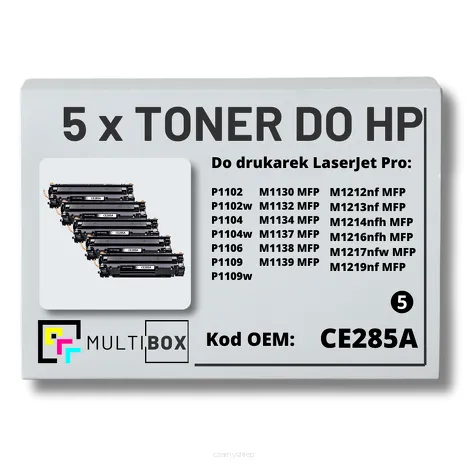 5-PAK Multibox Toner do HP CE285A 85A P1102 M1132 Zamiennik