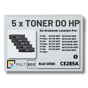 5-PAK Multibox Toner do HP CE285A 85A P1102 M1132 Zamiennik
