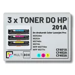 3-PAK Multibox Toner do HP 201A CMY CF401A CF402A CF403A zamiennik - 2