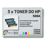 3-PAK Multibox Toner do HP 508A CMY CF361A CF362A CF363A zamiennik - 2