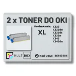 2-PAK Multibox Toner do OKI C833 C843 46443104 XL black zamiennik - 2