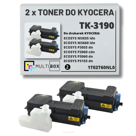 2-pak Toner do KYOCERA TK-3190 1T02T60NL0 ECOSYS P3055 P3060 2x25.0K Multibox zamiennik