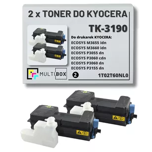 2-pak Toner do KYOCERA TK3190 1T02T60NL0 ECOSYS P3055 P3060 2x25.0K Multibox zamiennik