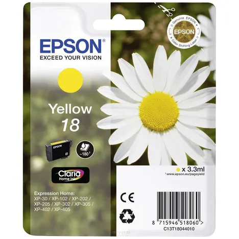 Epson tusz 18 T1804 C13T18044012 oryginalny yellow