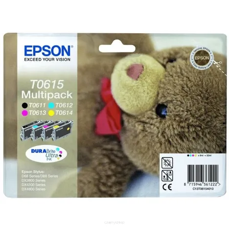 Epson tusz T0615 C13T06154010 4-pak oryginalny cyan / magenta / yellow / black