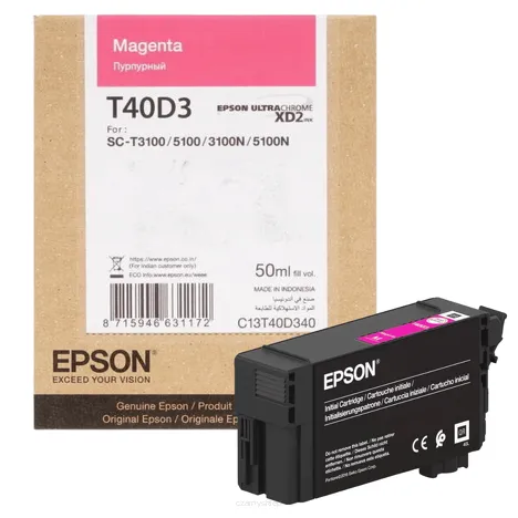 Epson tusz T40D3 C13T40D340 oryginalny magenta