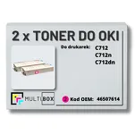 2-PAK Multibox Toner do OKI C712 46507614 magenta zamiennik - 2
