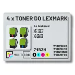 4-PAK Multibox Toner do LEXMARK CS417 CX417 71B2H CMYK 6.0K/3x3.5K zamiennik - 2