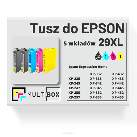 Tusz do EPSON 29XL T2991 T2992 T2993 T2994 5-pak cyan / magenta / yellow / black zamiennik Multibox