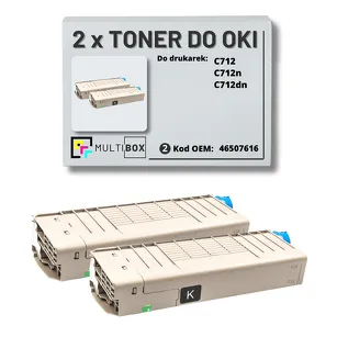 2-PAK Multibox Toner do OKI C712 46507616 black zamiennik