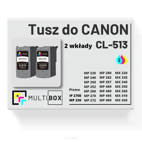 2-PAK Multibox Tusz do CANON CL513 color zamiennik