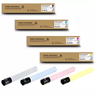 4 X Toner do MINOLTA TN221 CMYK Bizhub C227 C287 Zamiennik