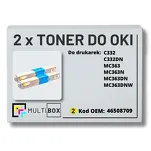 2-PAK Multibox Toner do OKI C332 MC363 XL 46508709 yellow zamiennik - 2