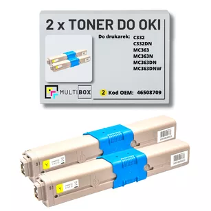 Toner do OKI C332 MC363 46508709 2-pak yellow zamiennik Multibox