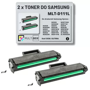 2-pak Toner do SAMSUNG M2020 M2022 M2070 MLT-D111L SU799A 1.8K Multibox Zamiennik