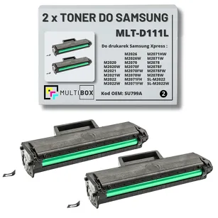 2-PAK Multibox Toner do SAMSUNG M2020 M2022 M2070 MLTD111L SU799A 1.8K Zamiennik