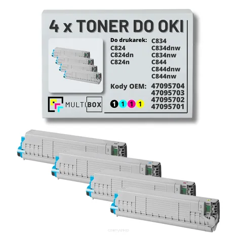 4-PAK Multibox Toner do OKI C824 C834 C844 black/cyan/magenta/yellow zamiennik