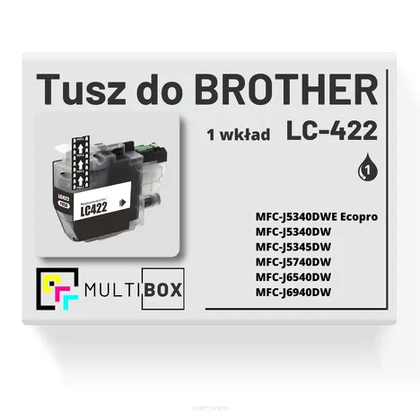 Tusz do BROTHER LC-422BK black zamiennik Multibox