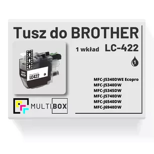 Tusz do BROTHER LC422BK black zamiennik Multibox